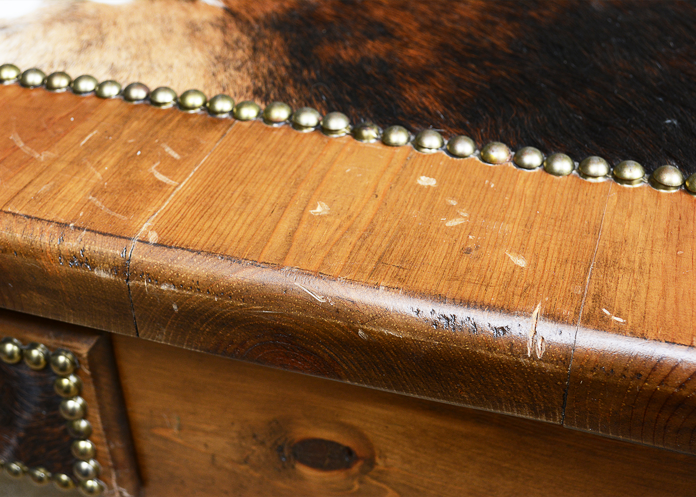 Cow Hide Coffee Table