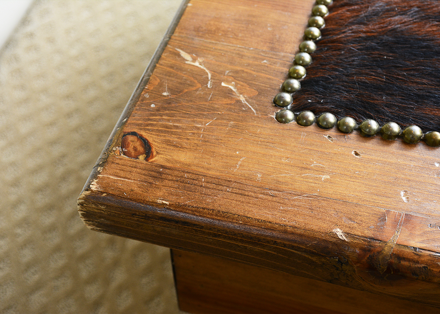 Cow Hide Coffee Table