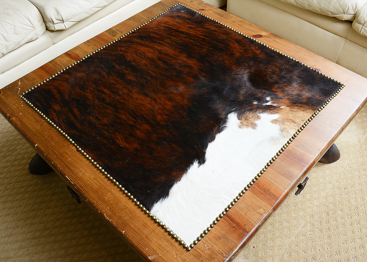 Cow Hide Coffee Table