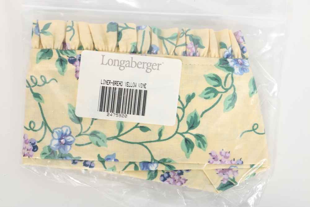 Longaberger Basket Liners Featuring "White Vine" and Mores