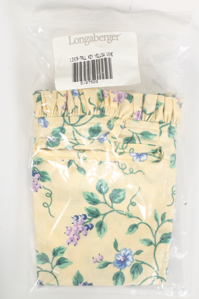 Longaberger Basket Liners Featuring "White Vine" and Mores