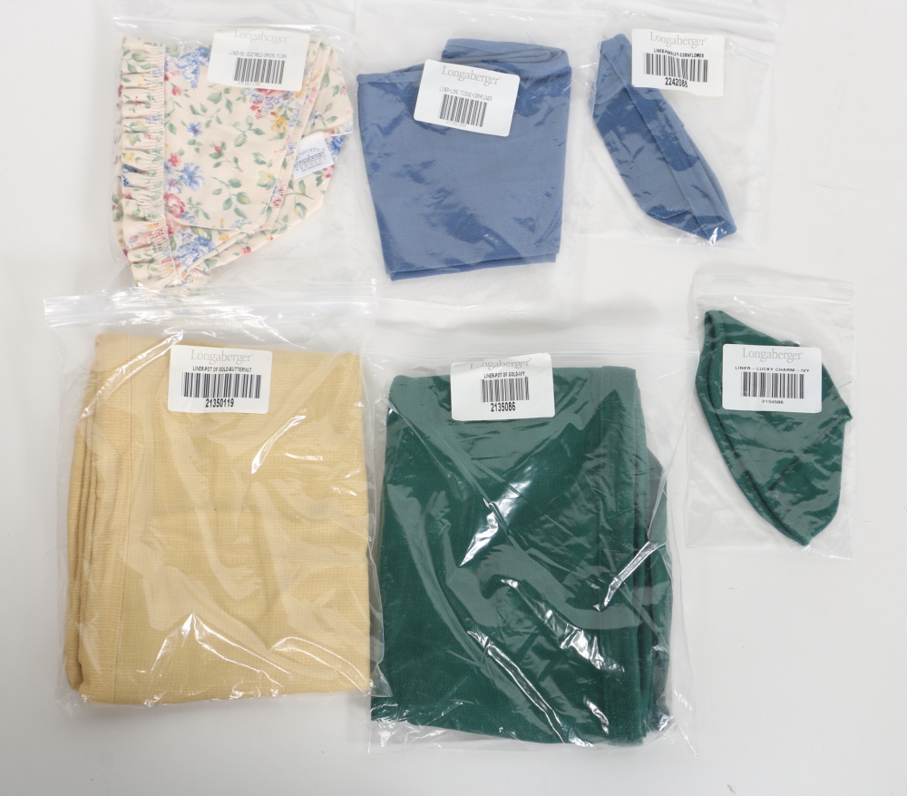 Longaberger Basket Liners Featuring "White Vine" and Mores