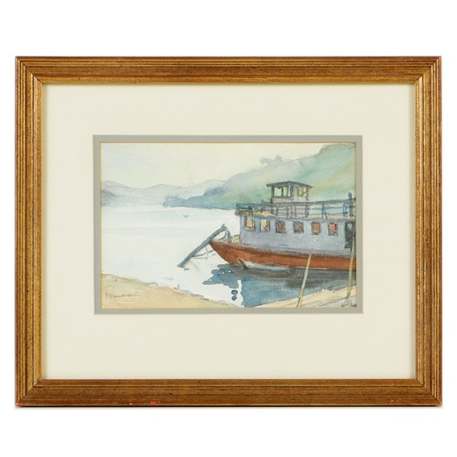 Emma Mendenhall Watercolor Painting on Paper Waterscape