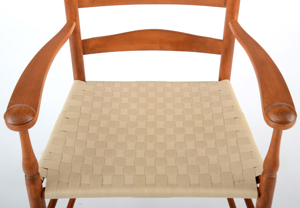Shaker Style Five-Slat Ladder Back Armchair
