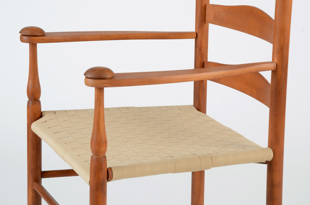 Shaker Style Five-Slat Ladder Back Armchair