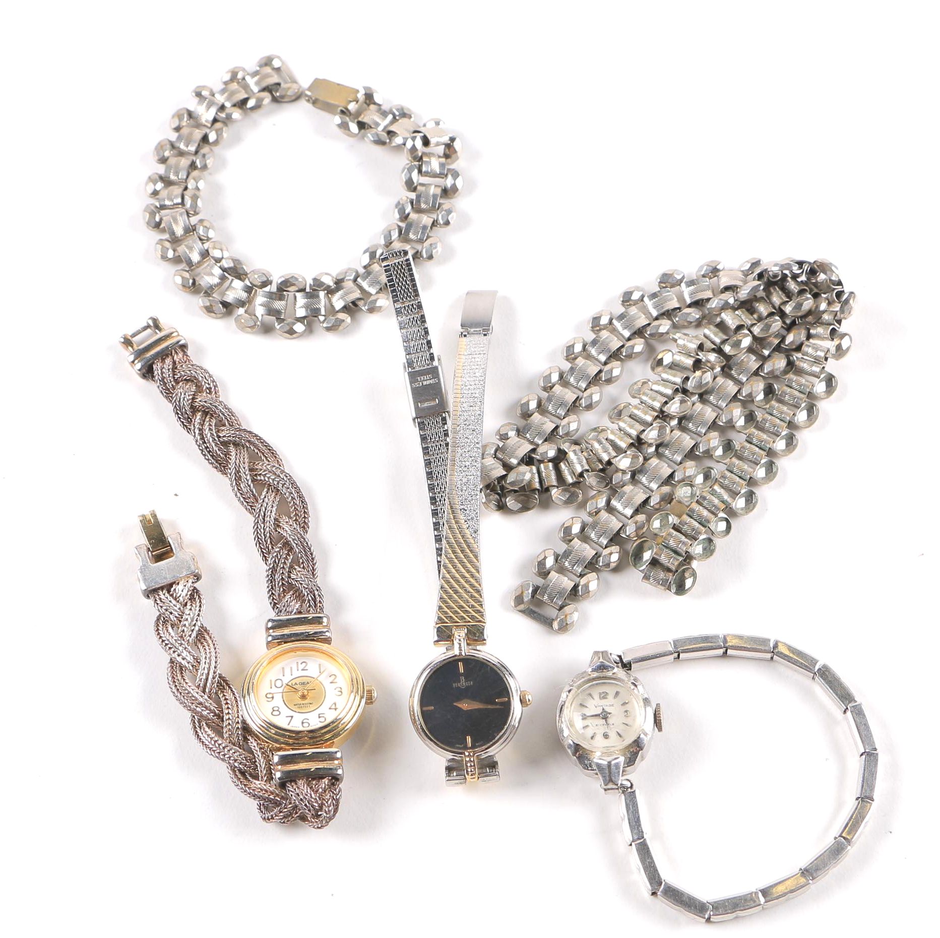 Silver Tone Watches and Costume Jewelry