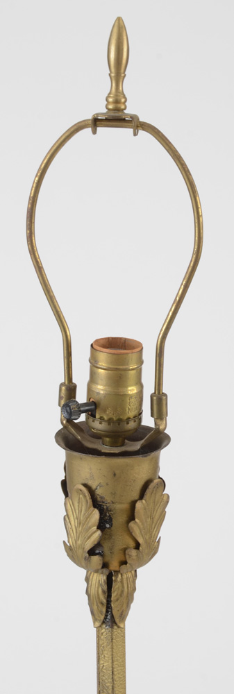 Art Deco Style Brass-Tone Metal Floor Lamp