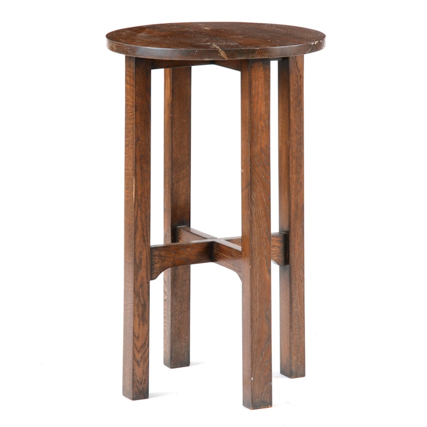 Stickley Style Oak Accent Table
