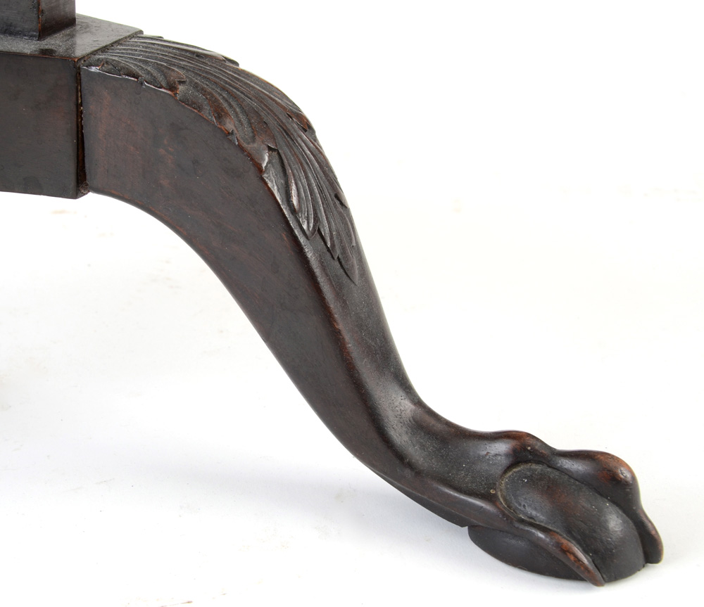 Carved Hand-Caned Accent Table