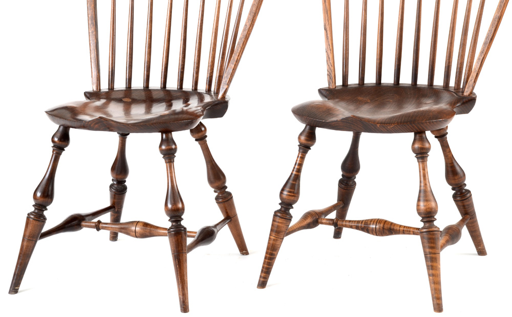 Pair of Bow-Back Windsor Side Chairs