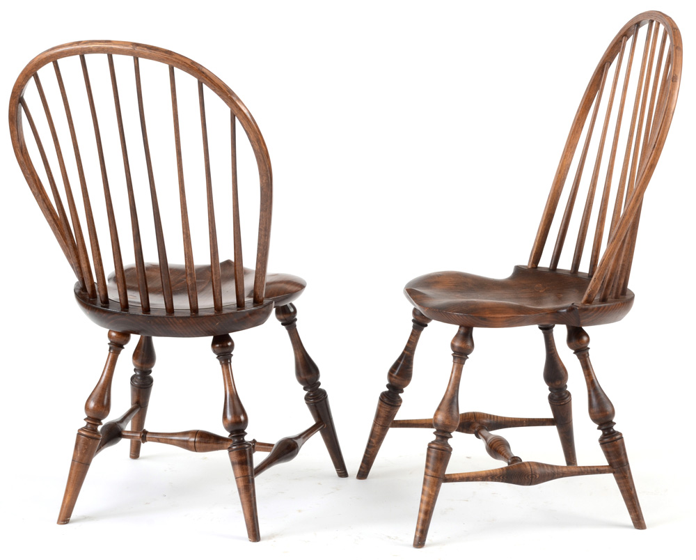 Pair of Bow-Back Windsor Side Chairs
