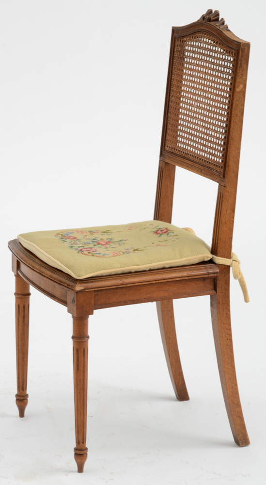 Pair of French Style Caned Side Chairs