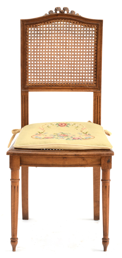 Pair of French Style Caned Side Chairs