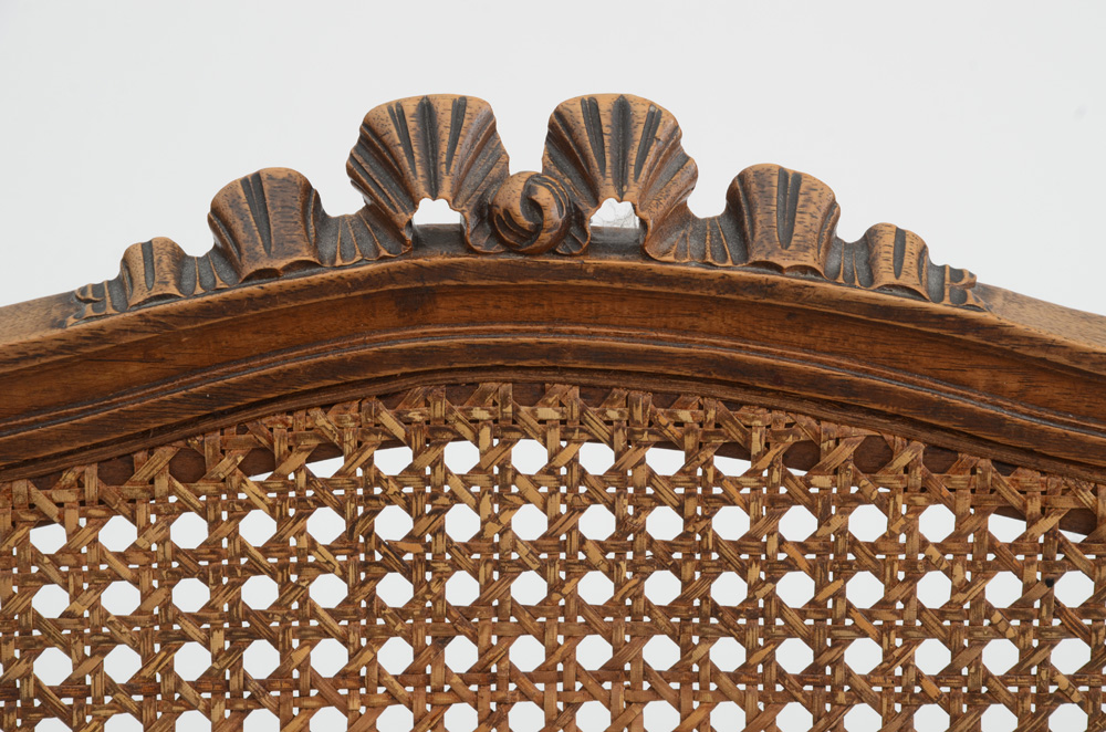 Pair of French Style Caned Side Chairs