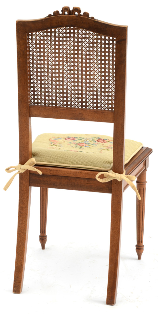 Pair of French Style Caned Side Chairs