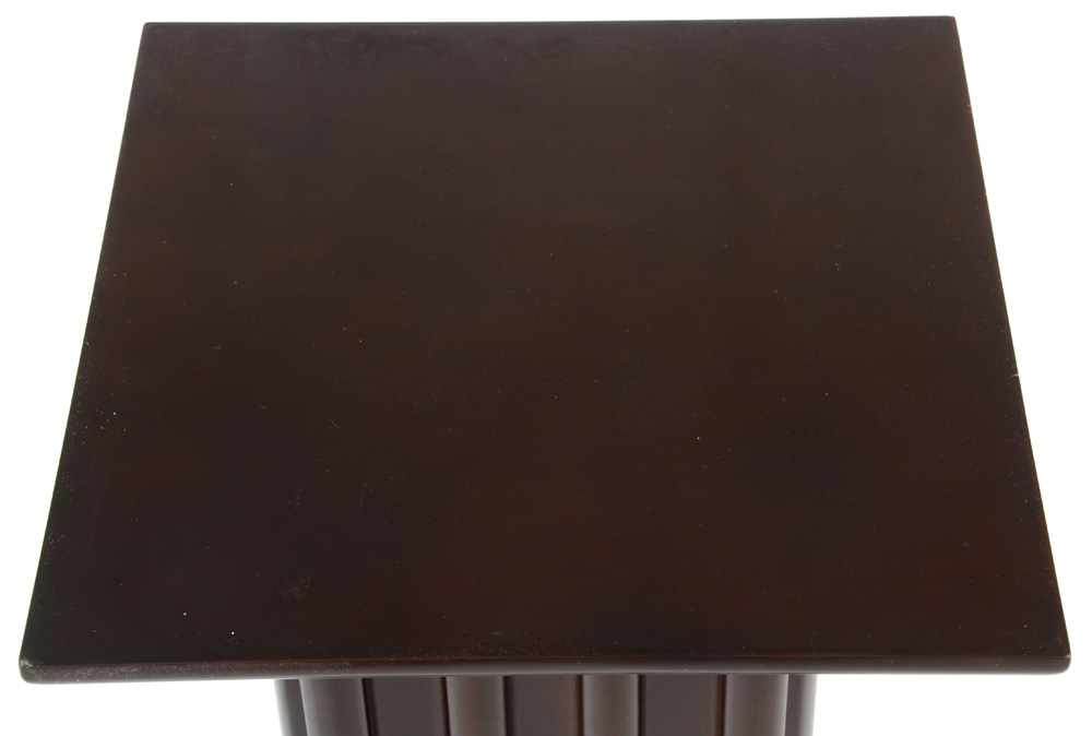 Dark Finished Reeded Pedestal Stand