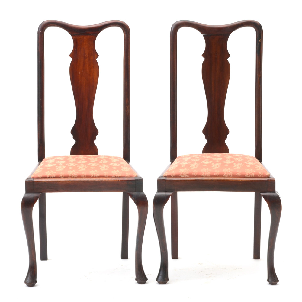 Pair of Queen Anne Dining Chairs