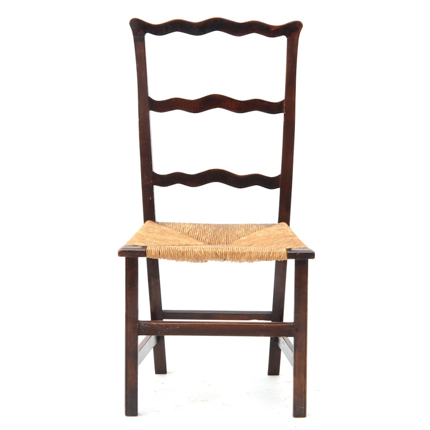 Side Chair with Woven Rush Seat