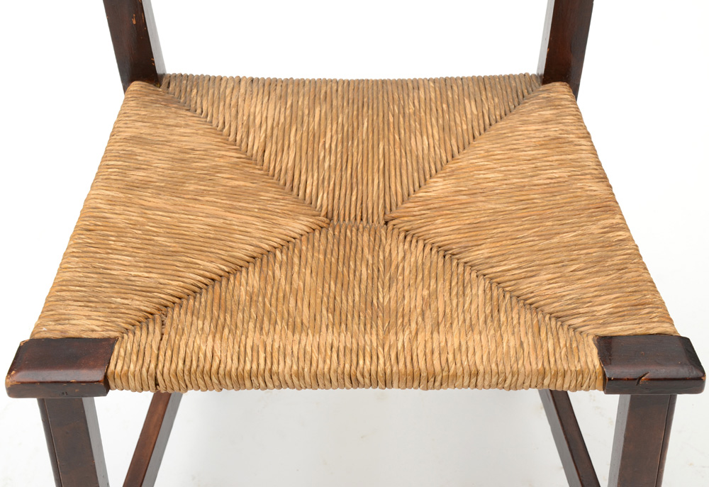 Side Chair with Woven Rush Seat