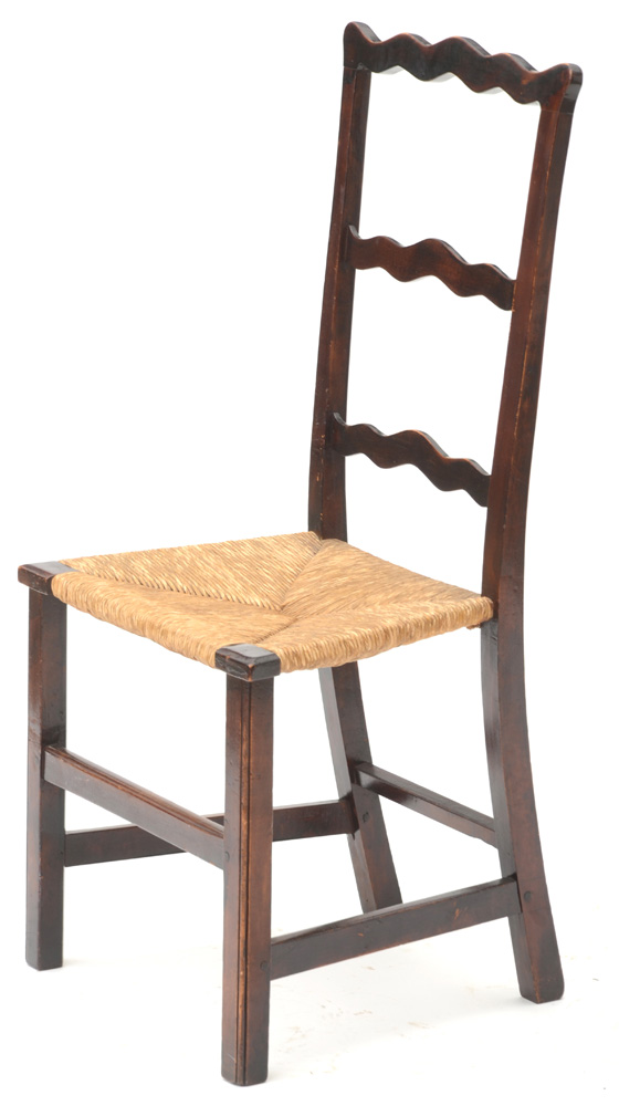 Side Chair with Woven Rush Seat