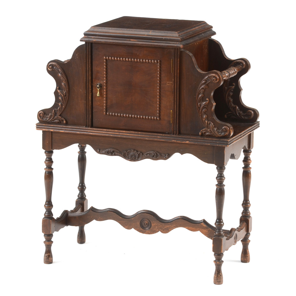 Vintage Humidor and Magazine Stand