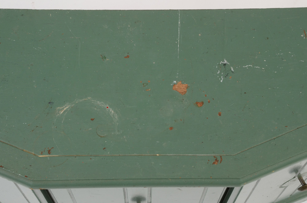 1970s Green Painted Storage Cabinet
