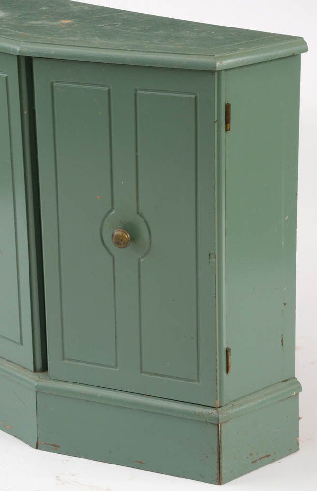1970s Green Painted Storage Cabinet