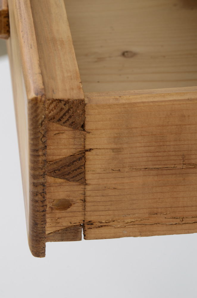 Round Waxed Pine Dining Table