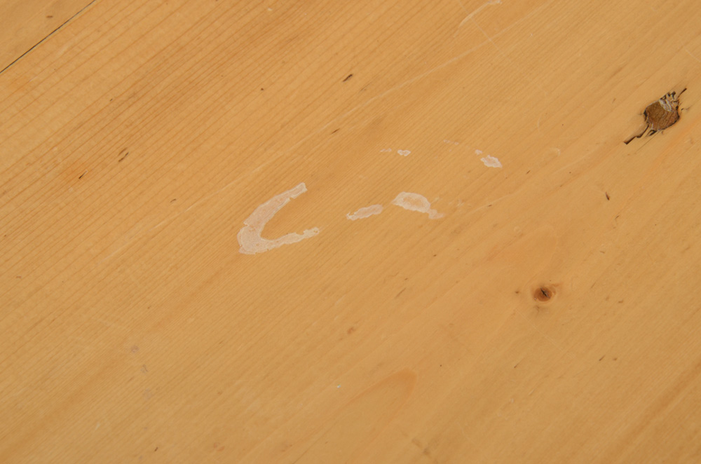 Round Waxed Pine Dining Table