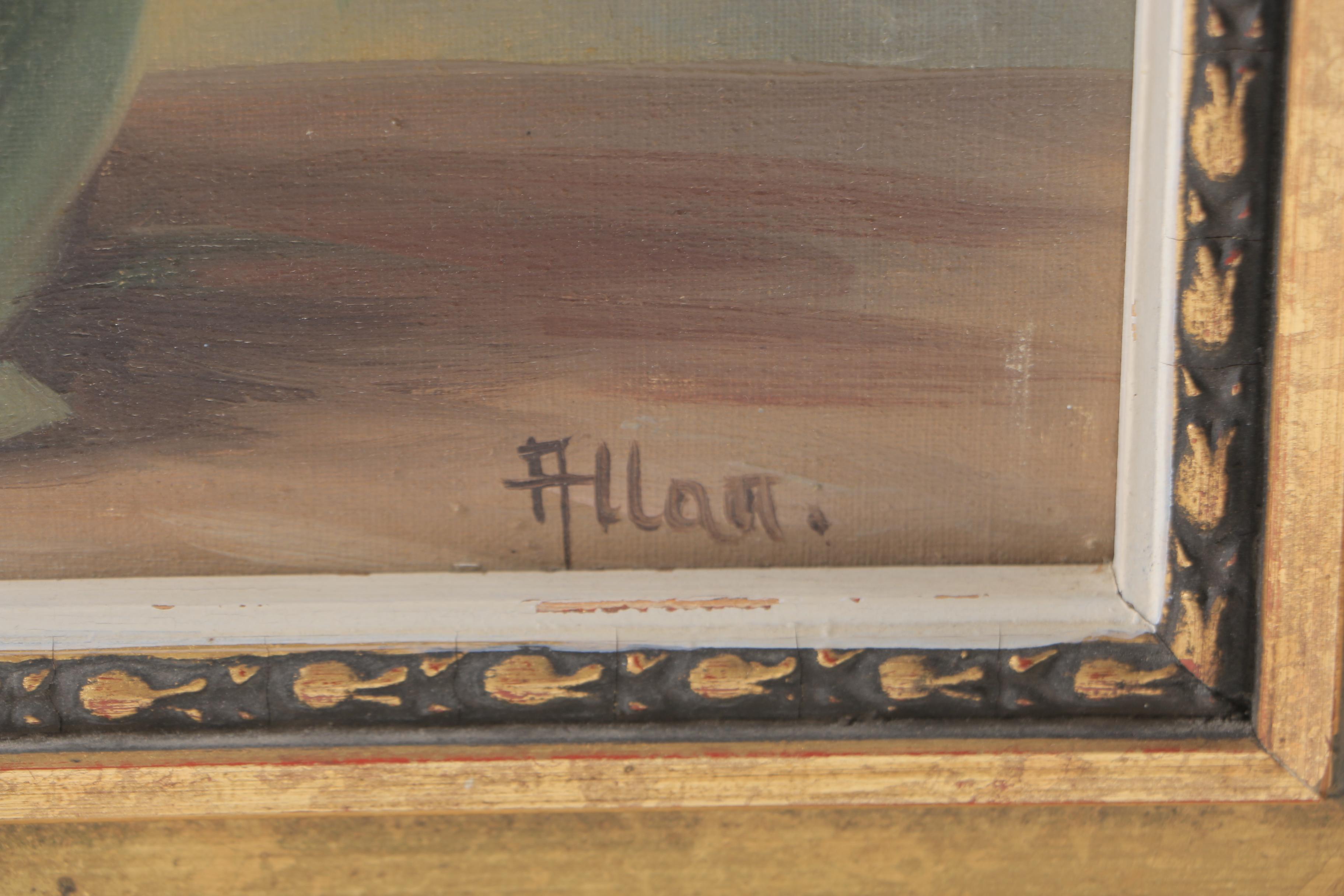 Allan Oil Painting on Canvas of Floral Arrangement