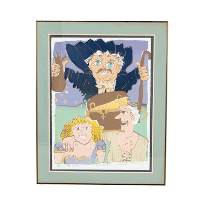 Gene Allcot Limited Edition Serigraph on Paper "The Miser" Gene Allcot Limited Edition Serigraph on Paper "The Miser"