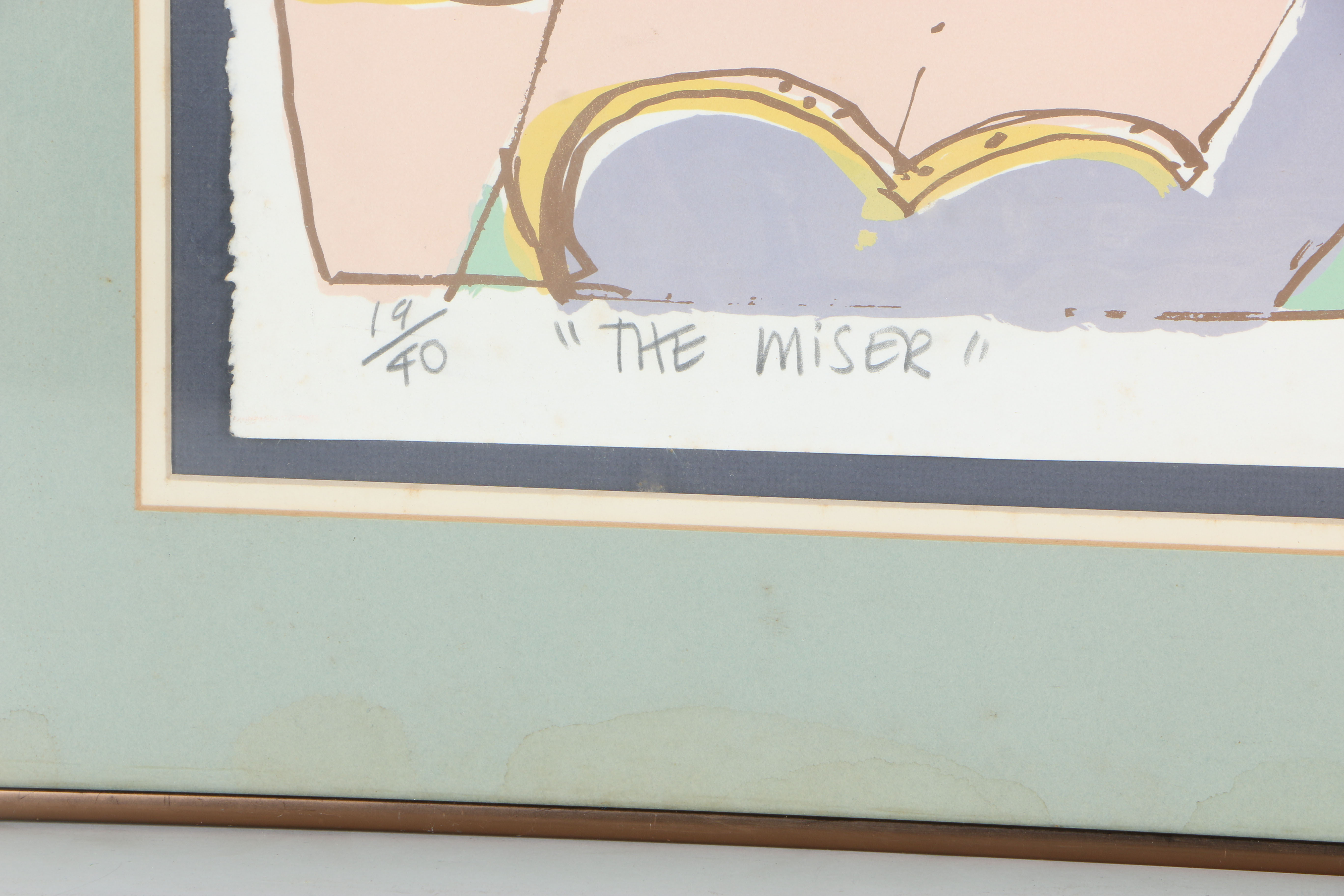 Gene Allcot Limited Edition Serigraph on Paper "The Miser"