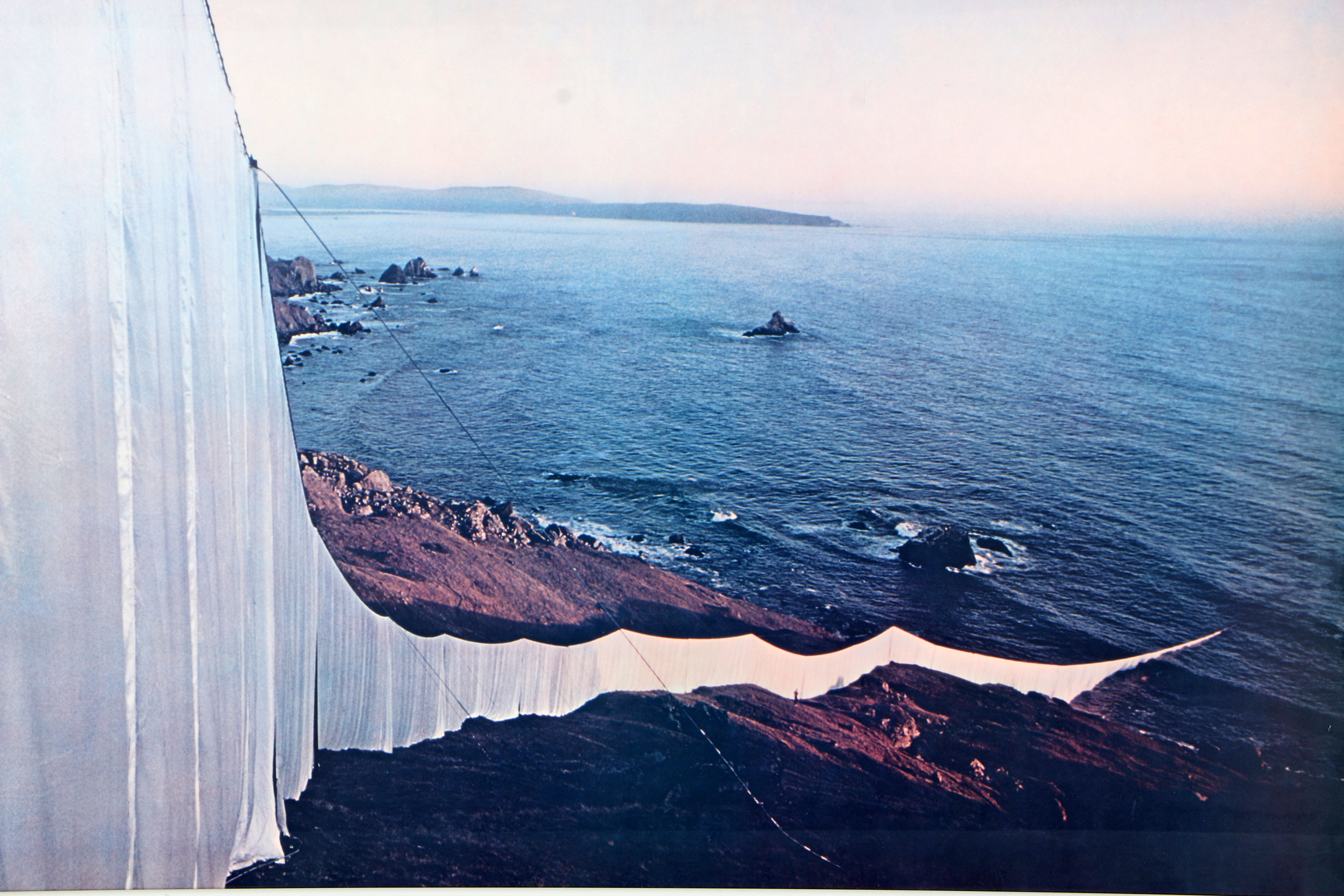 Offset Lithograph on Paper "Running Fence" Installation After Christo