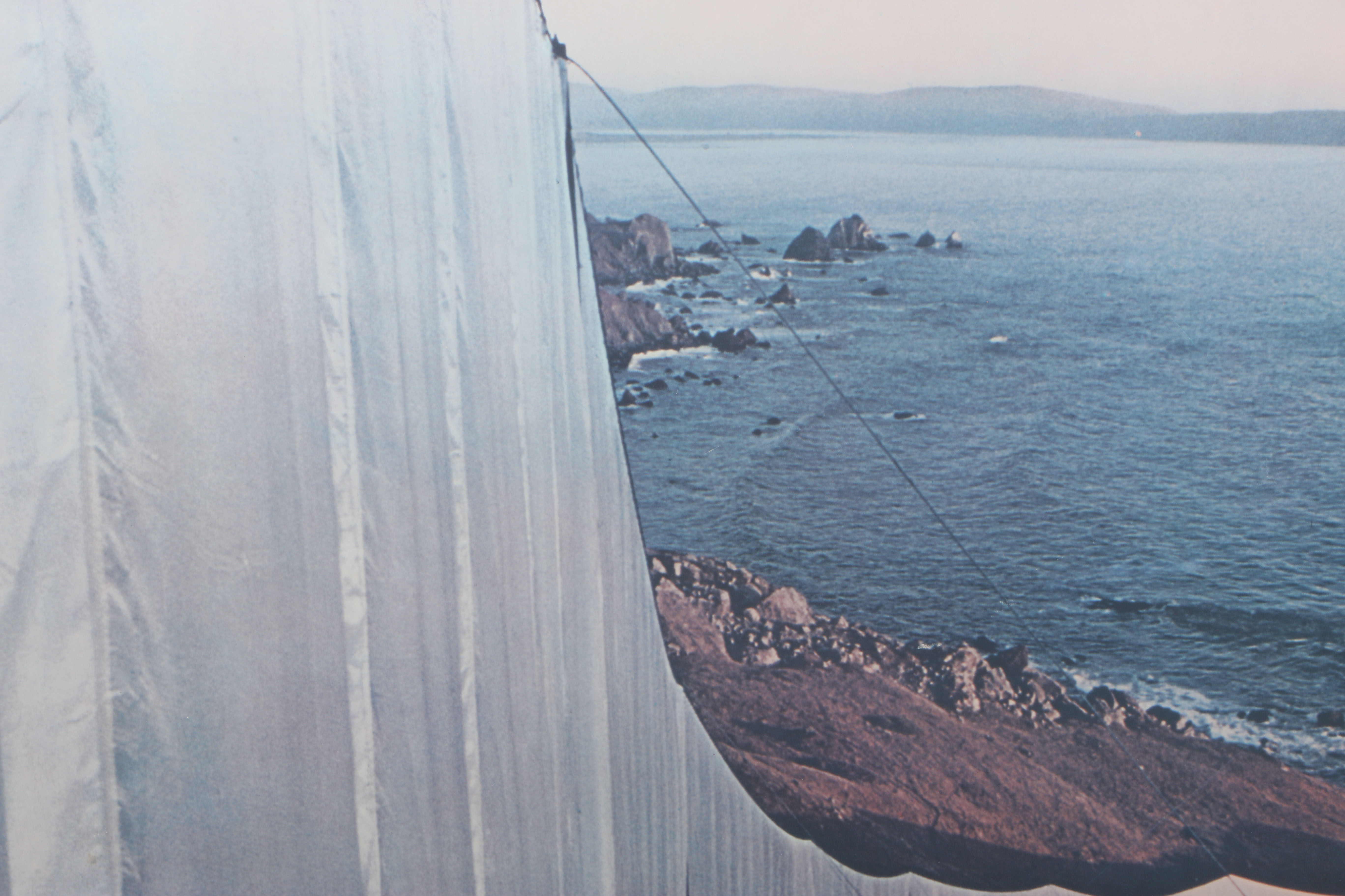 Offset Lithograph on Paper "Running Fence" Installation After Christo