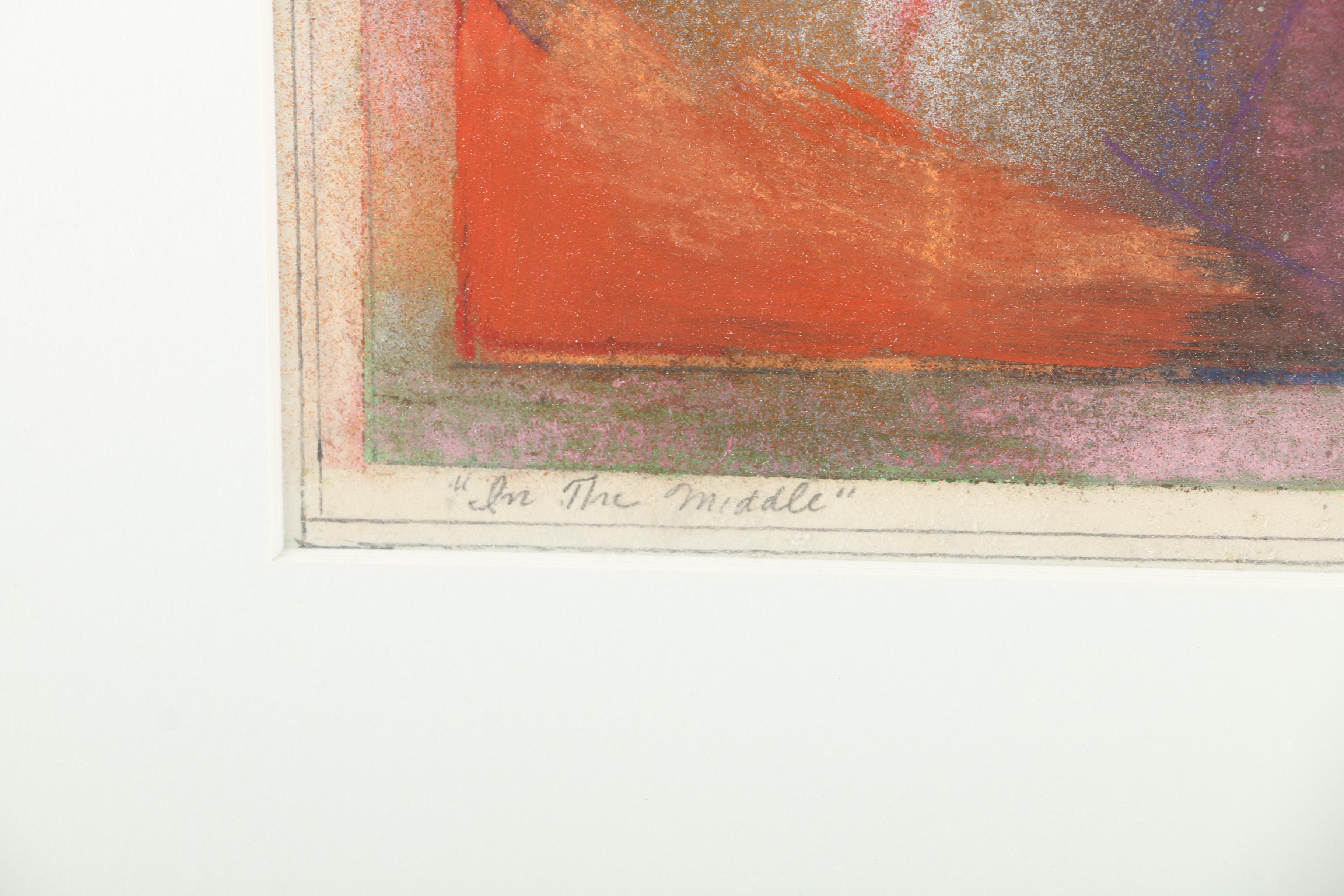 Francis Kaplow "In the Middle" Original Mixed Media Painting on Paper