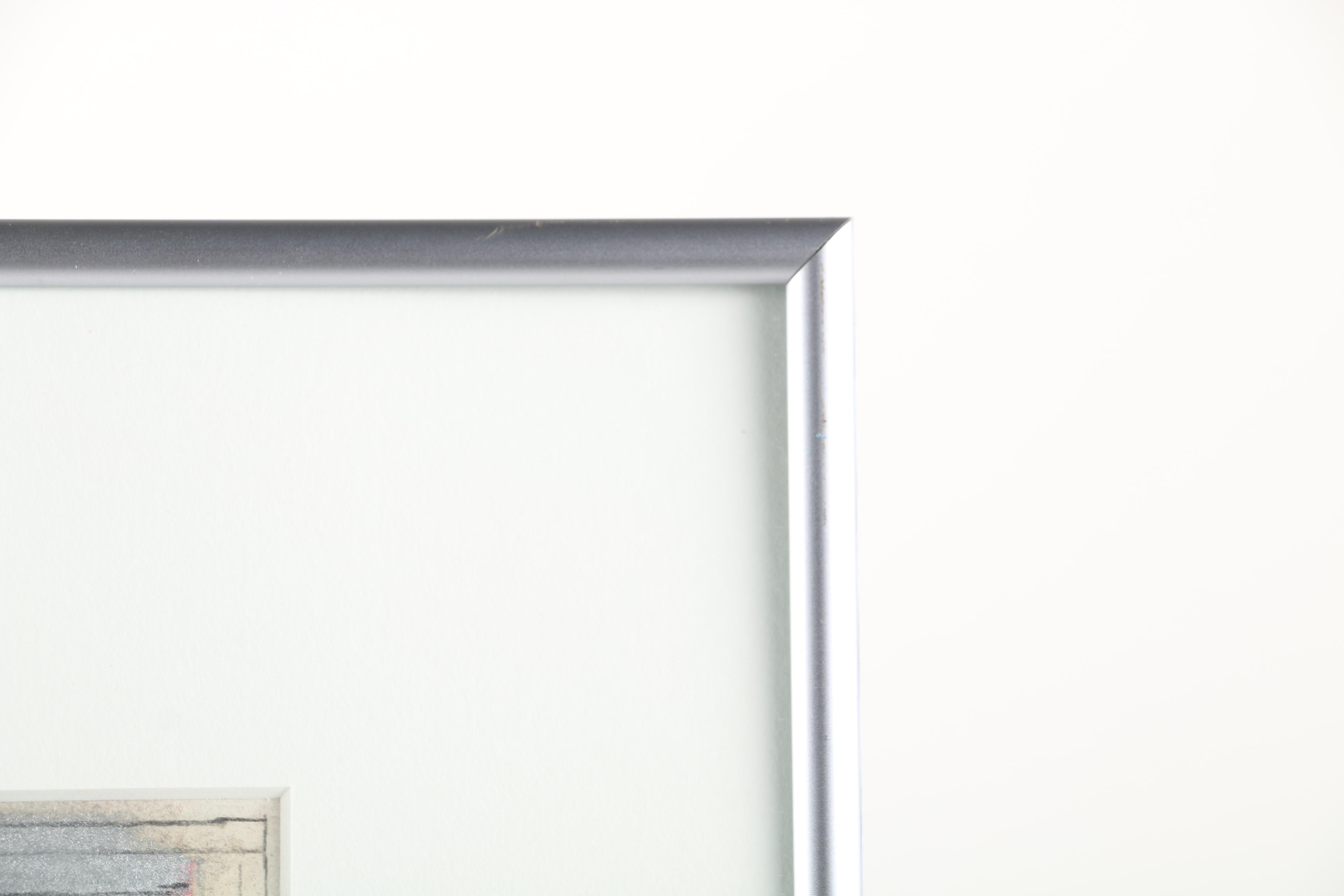 Francis Kaplow "In the Middle" Original Mixed Media Painting on Paper