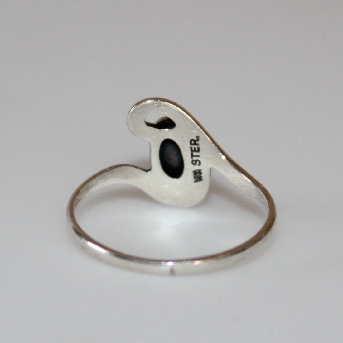 Two Silver Rings Including Victorian Bohemian Form Garnet Navette