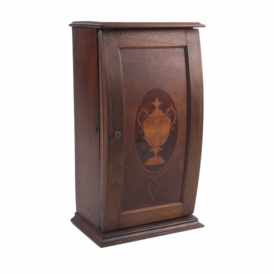 Small Mahogany Table Top Liquor Cabinet