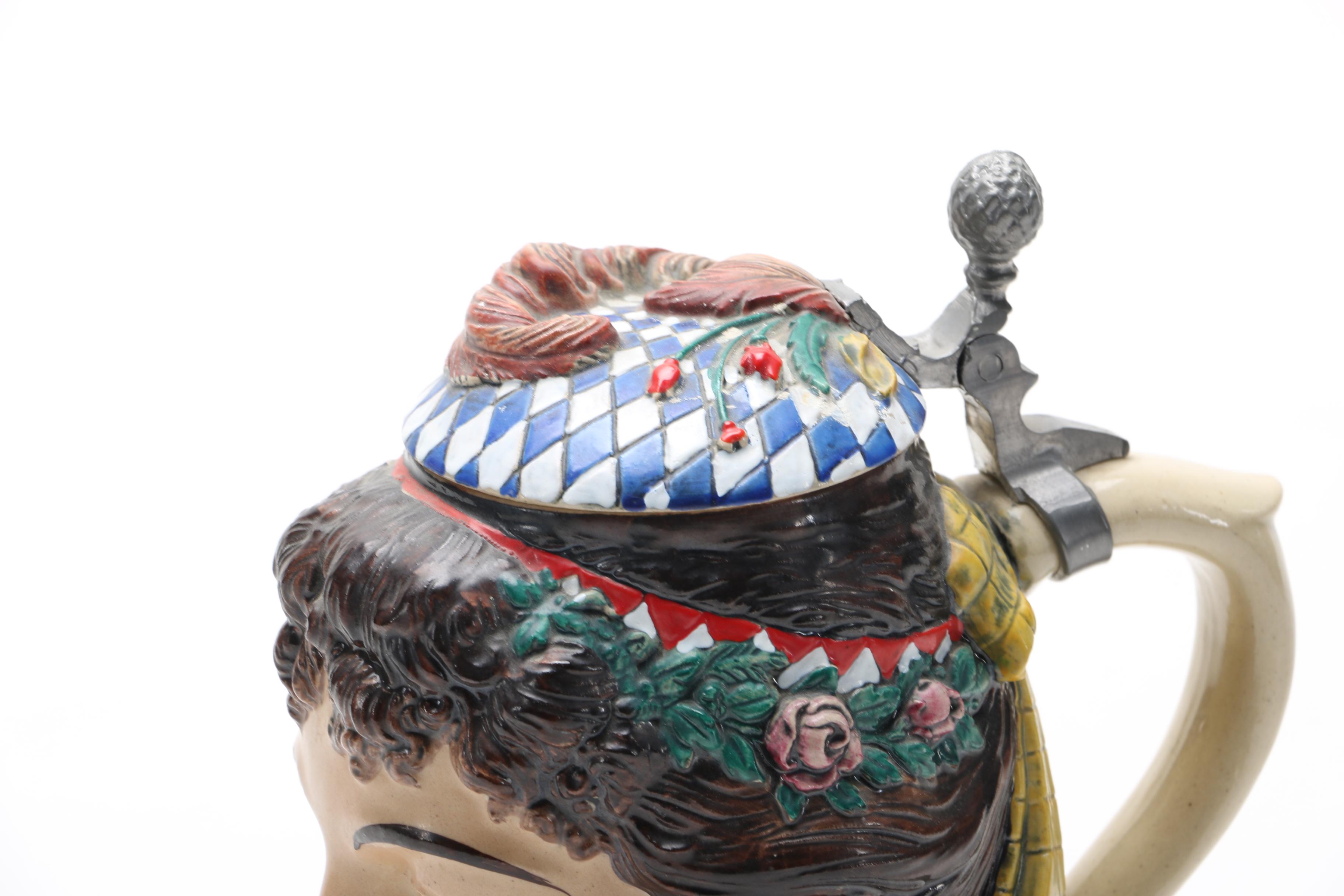 Alt Grenzau Figural Beer Stein