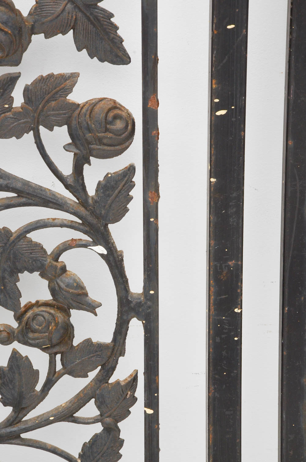 Set of Cast Iron Rose Motif Panels