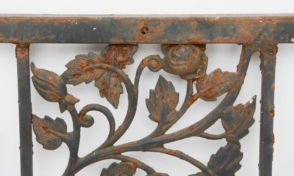 Set of Cast Iron Rose Motif Panels