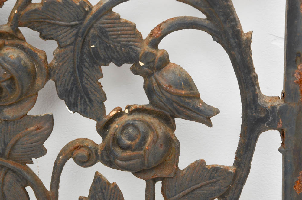 Set of Cast Iron Rose Motif Panels
