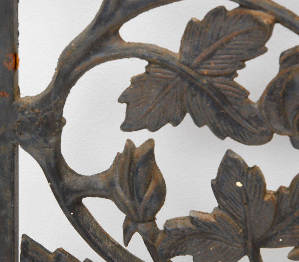 Set of Cast Iron Rose Motif Panels