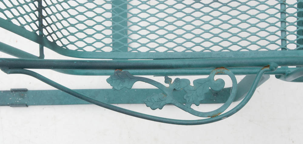 Pair of Iron Mesh Patio Arm Chairs