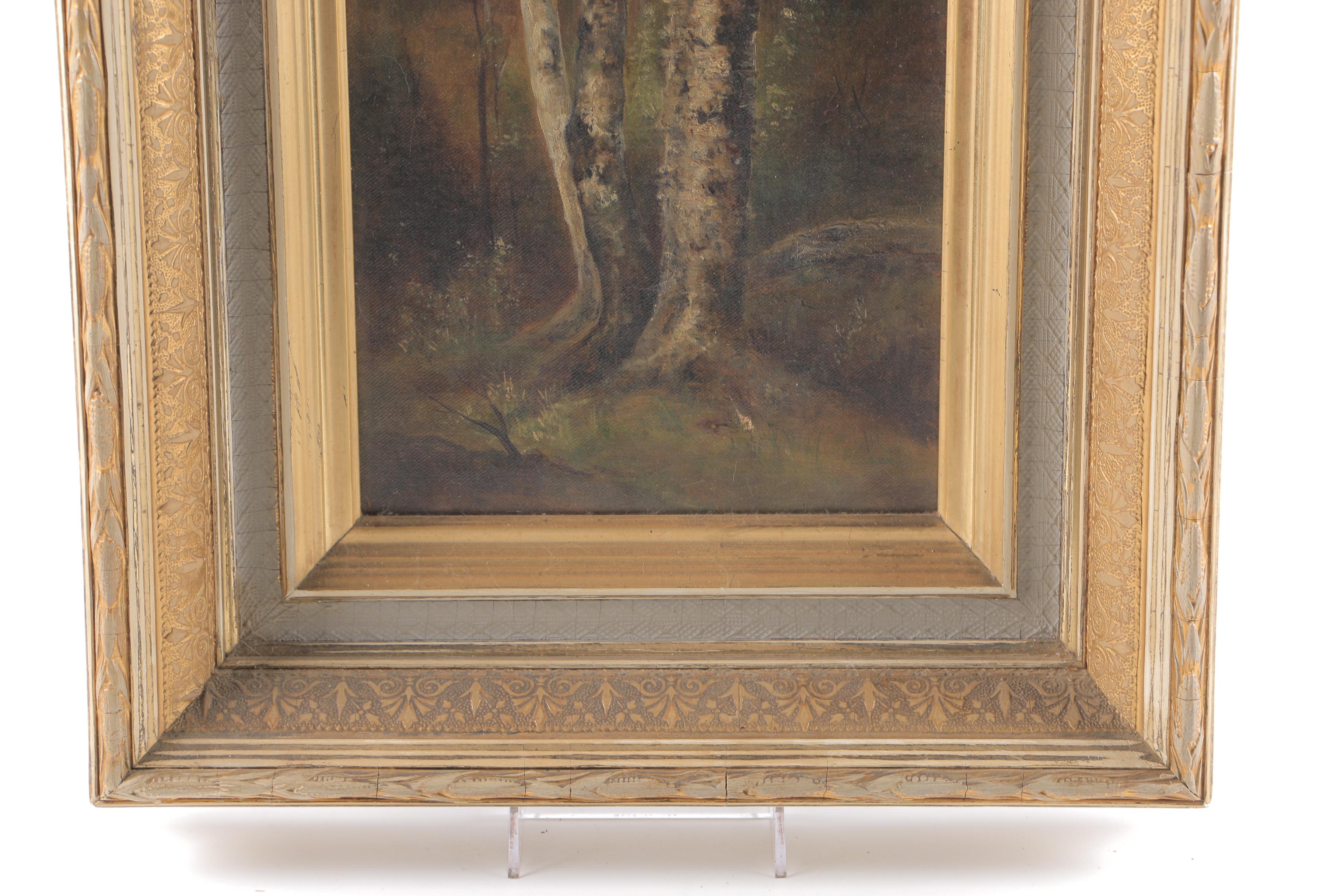 Original Oil on Canvas Painting of Woodland Scene
