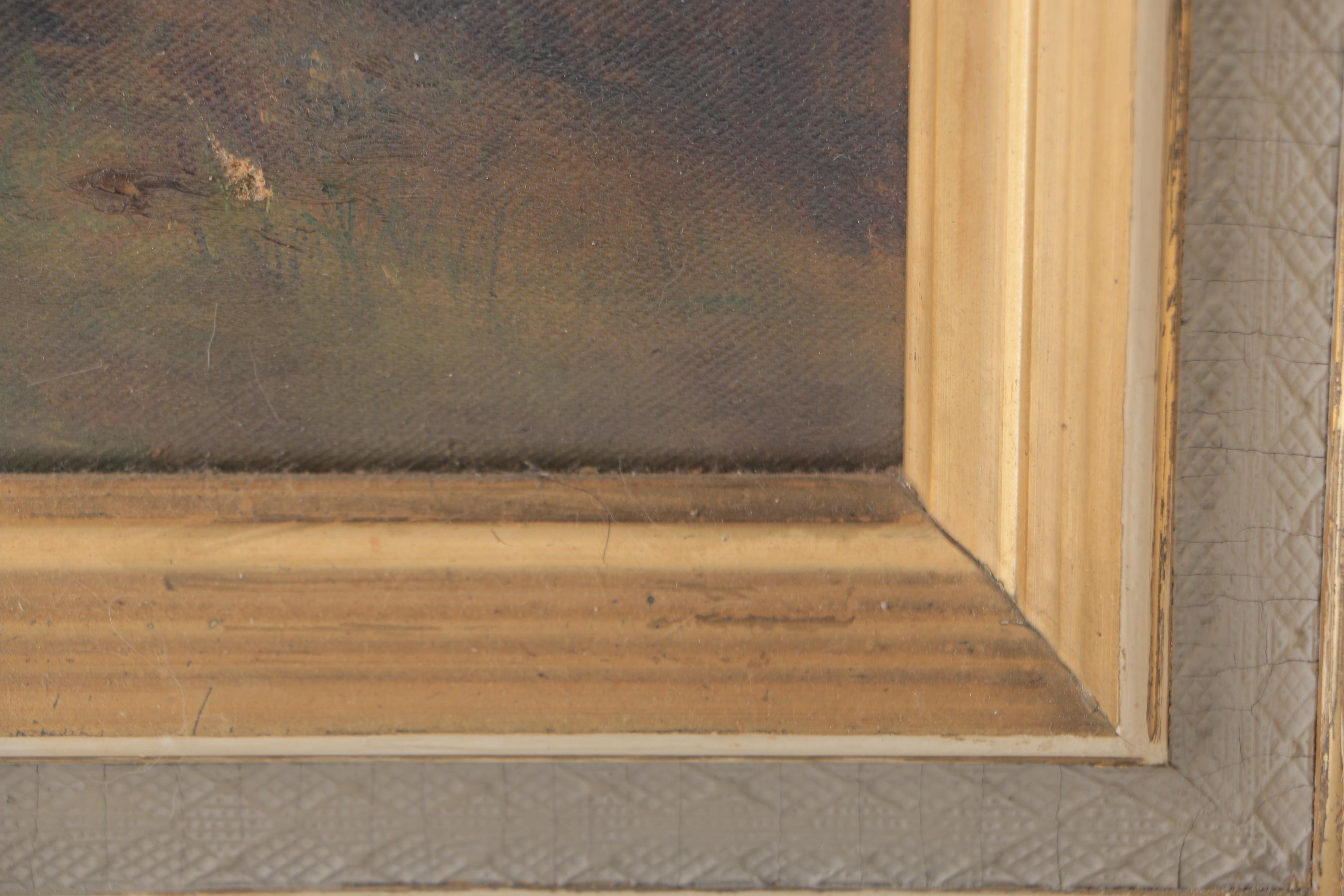 Original Oil on Canvas Painting of Woodland Scene