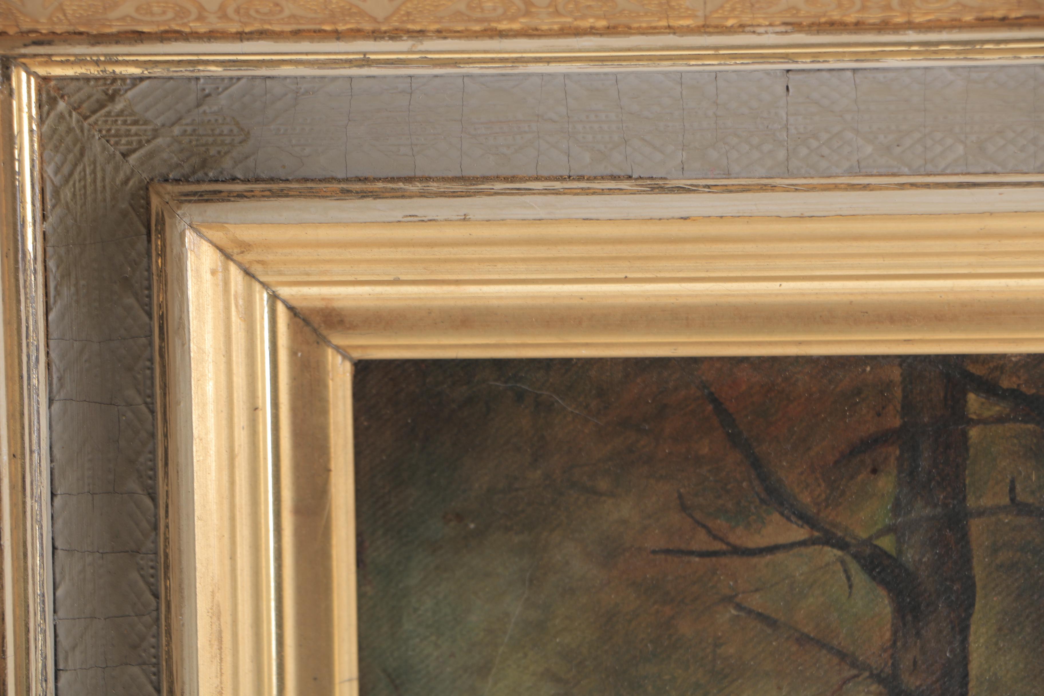 Original Oil on Canvas Painting of Woodland Scene