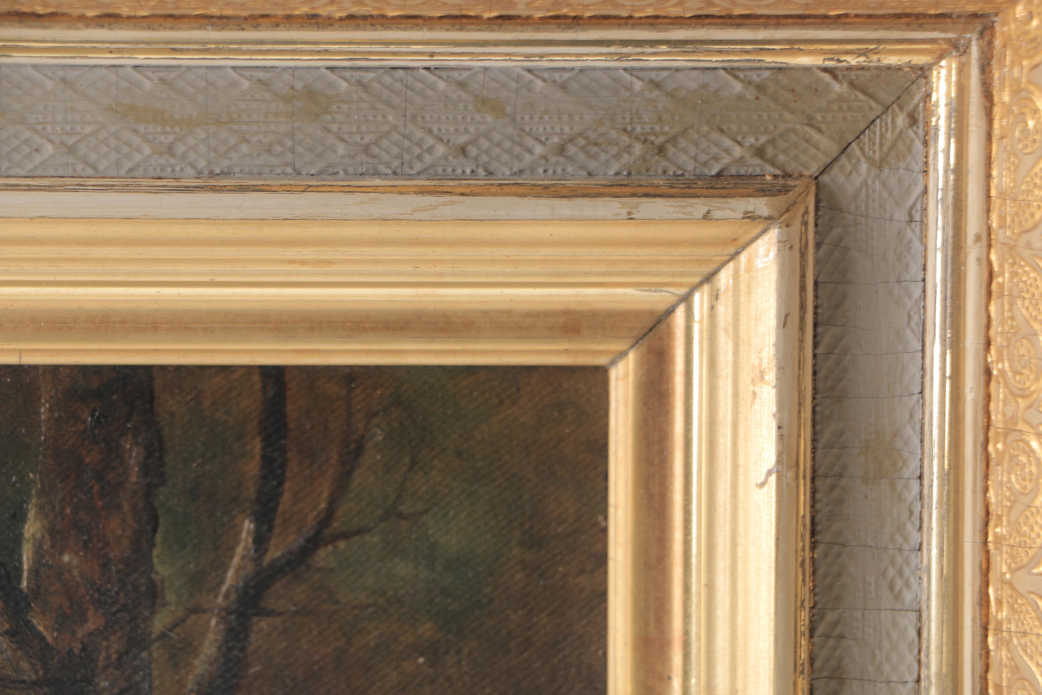 Original Oil on Canvas Painting of Woodland Scene