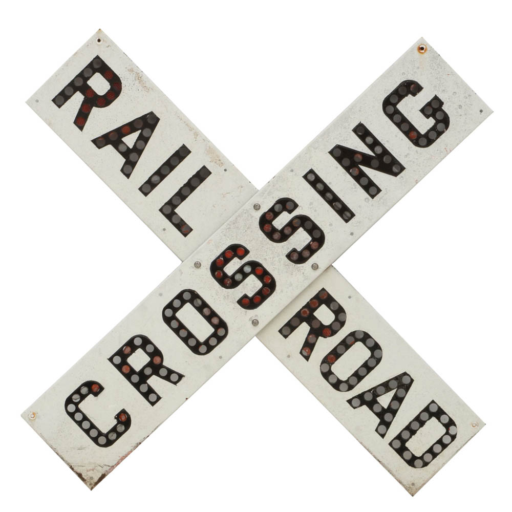 Vintage Railroad Crossing Sign
