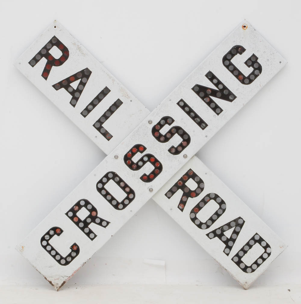 Vintage Railroad Crossing Sign